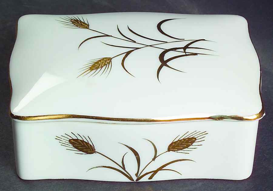 Wheat Cigarette Box & Lid by Lefton-1