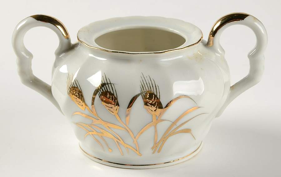 Wheat Sugar Bowl No Lid by Lefton-1