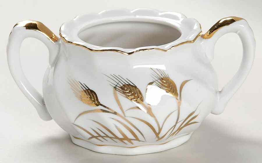 Wheat Sugar Bowl No Lid by Lefton-1