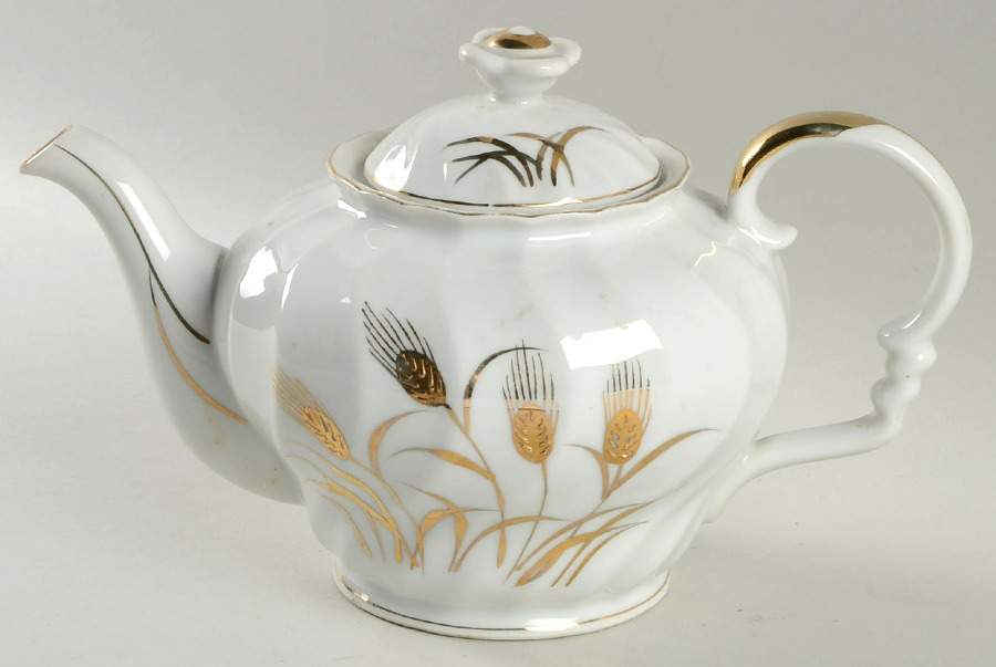 Wheat Teapot & Lid by Lefton-1