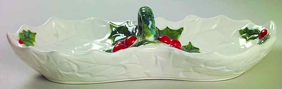 White Holly 2-Part Relish by Lefton-1