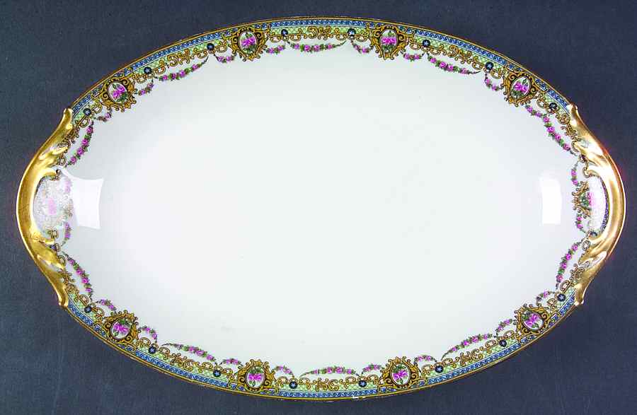 Amourette 14" Oval Serving Platter by F Legrand & Cie-1