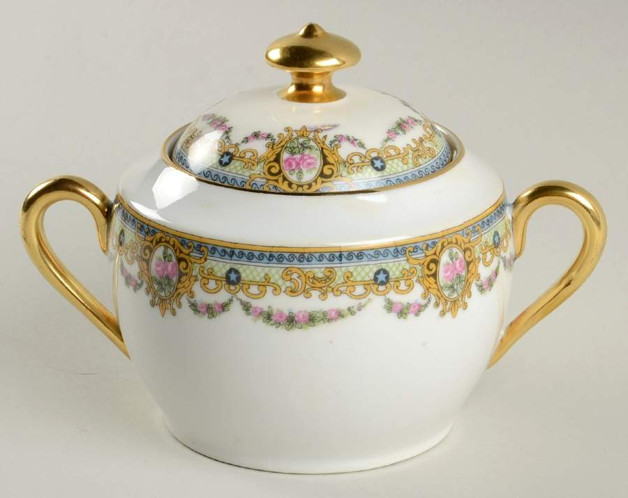 Amourette Sugar Bowl & Lid by F Legrand & Cie-1