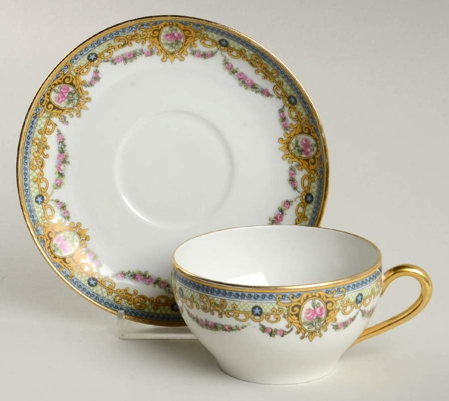 Amourette Flat Cup & Saucer Set by F Legrand & Cie-1