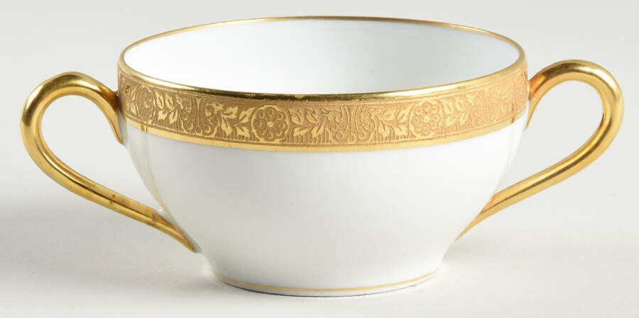Bourbon Flat Bouillon Cup by F Legrand & Cie-1