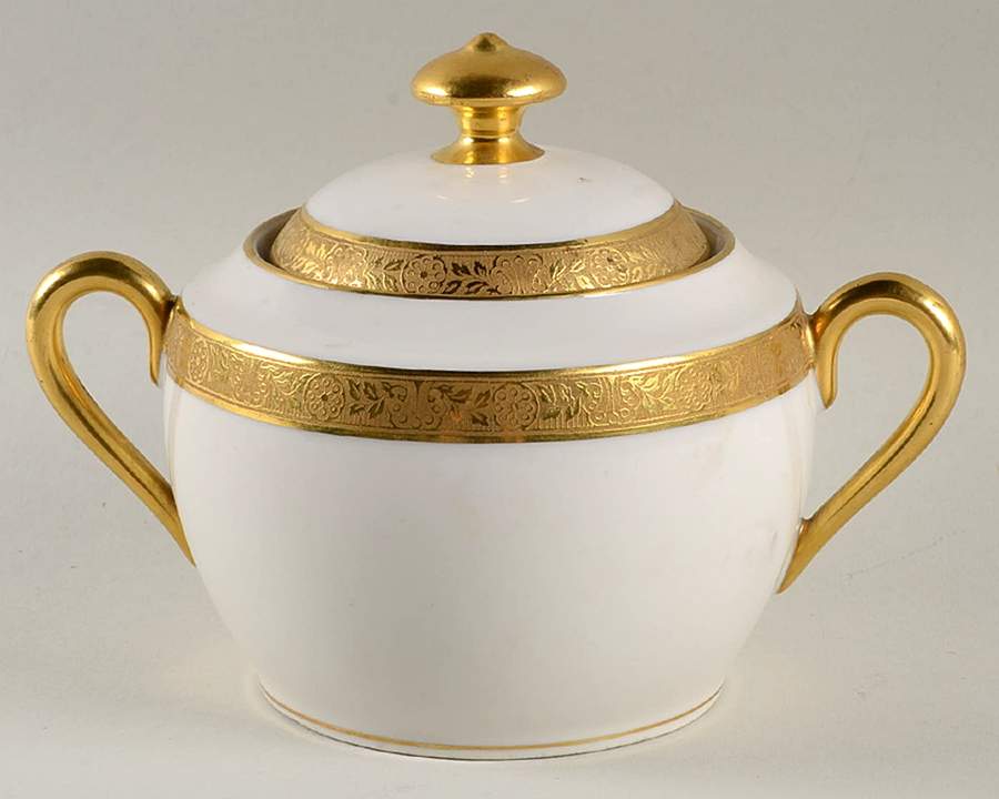 Bourbon Sugar Bowl & Lid by F Legrand & Cie-1