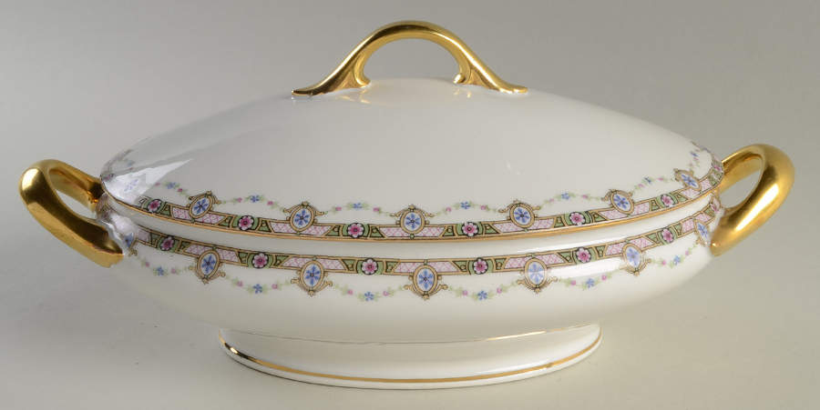 Clairette Oval Covered Vegetable by F Legrand & Cie-1