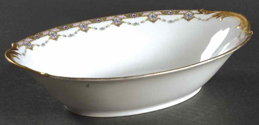 Clairette 10" Oval Vegetable Bowl by F Legrand & Cie-1