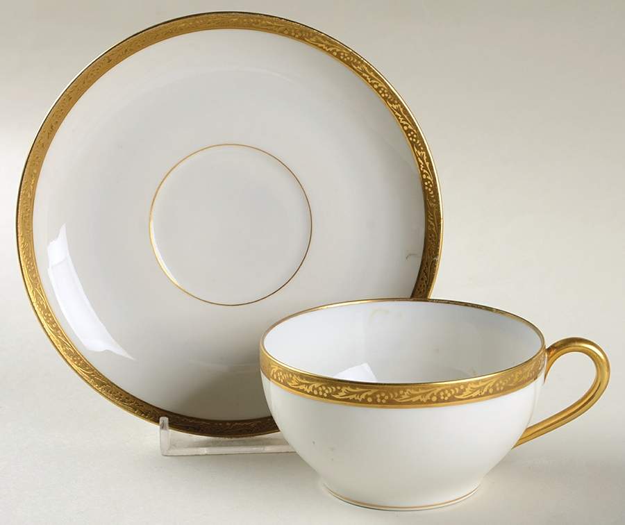 Elysee Flat Cup & Saucer Set by F Legrand & Cie-1