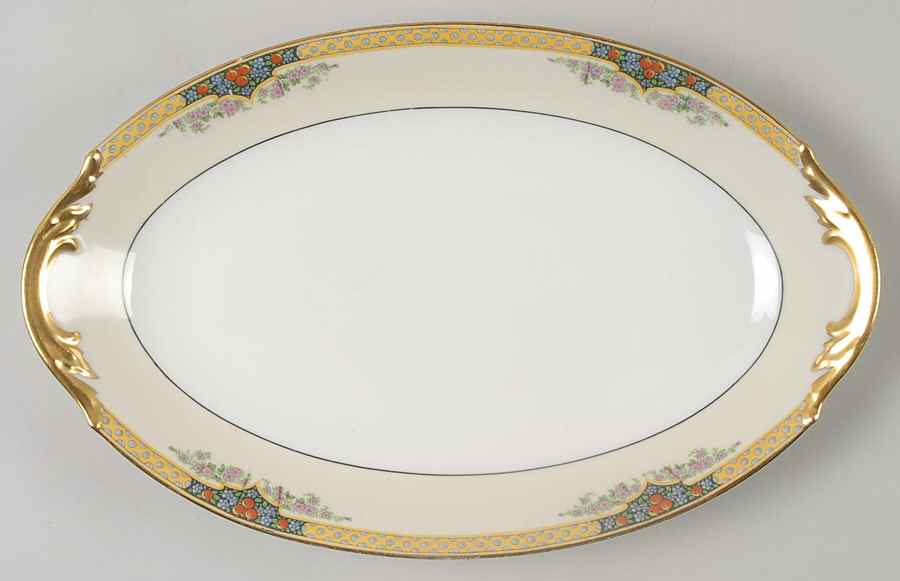 Engadine 11" Oval Serving Platter by F Legrand & Cie-1