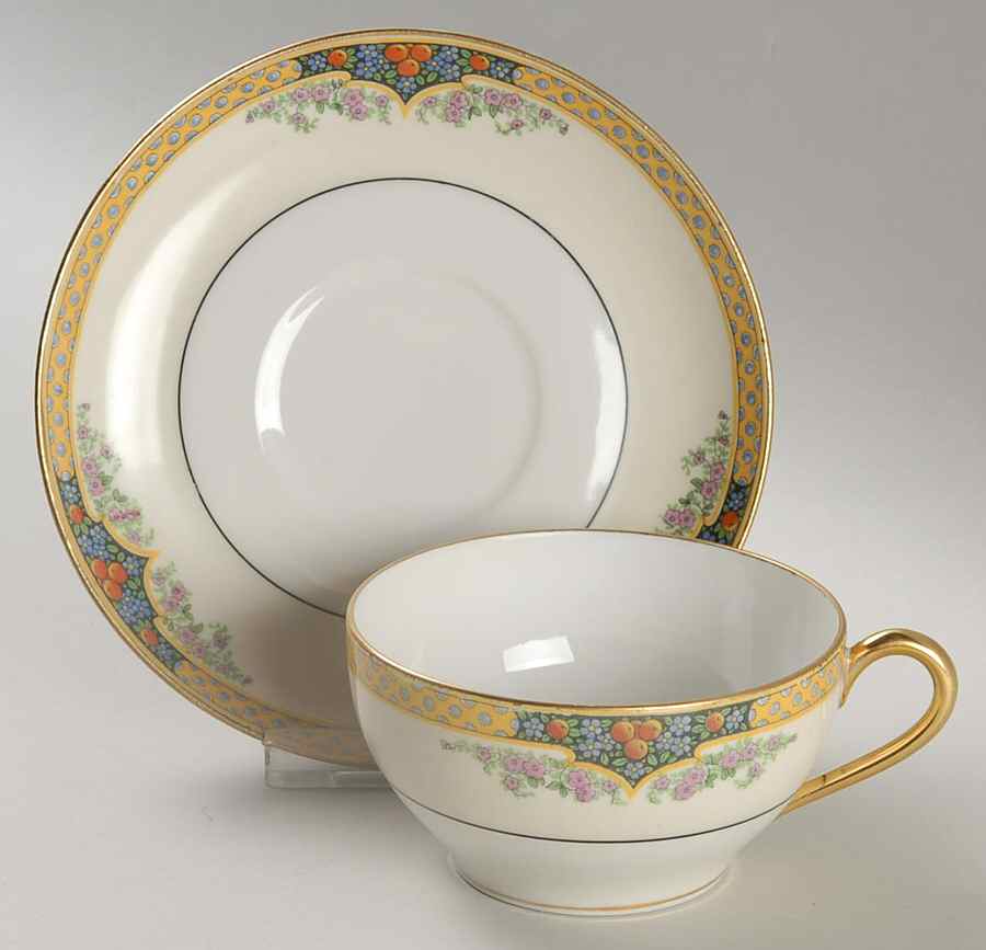 Engadine Flat Cup & Saucer Set by F Legrand & Cie-1