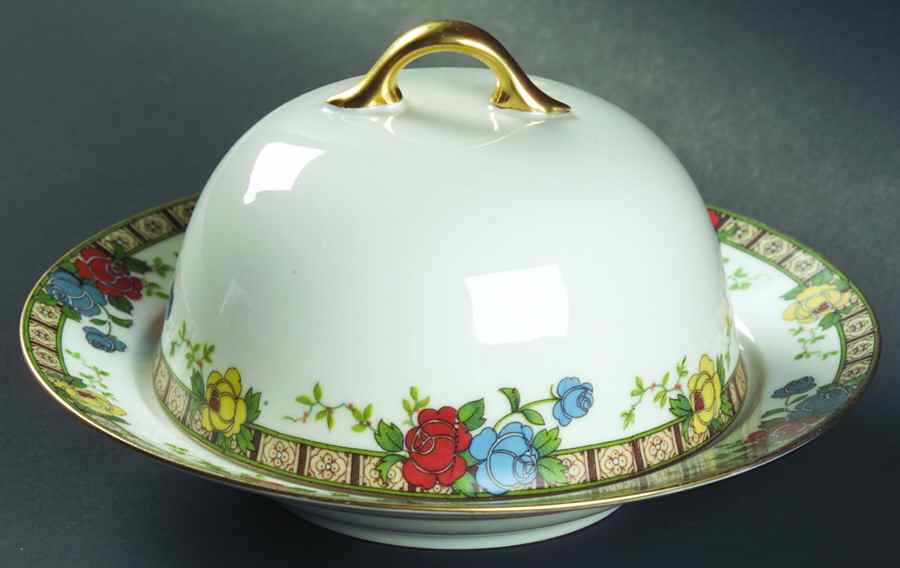 Fleurette Round Covered Butter by F Legrand & Cie-1