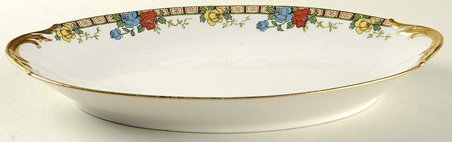 Fleurette 11" Oval Serving Platter by F Legrand & Cie-1
