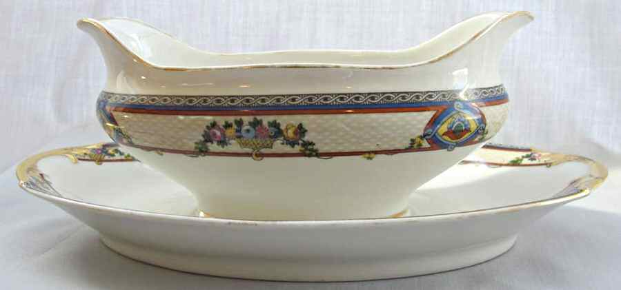 Louvre Gravy Boat & Underplate by F Legrand & Cie-1