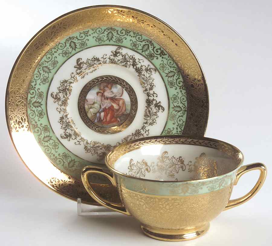 LEM1 Footed Bouillon Cup & Saucer by Le Mieux-1