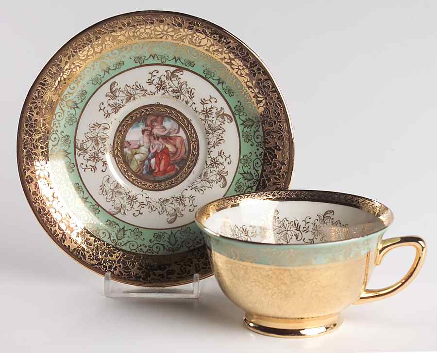LEM1 Footed Cup & Saucer Set by Le Mieux-1