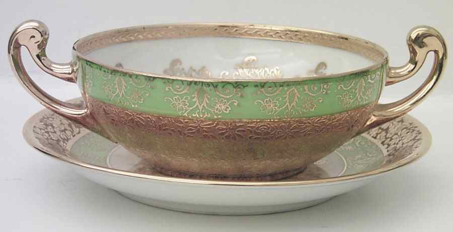 LEM1 Flat Cream Soup Bowl & Saucer Set by Le Mieux-1
