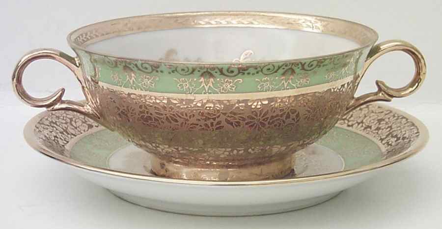 LEM1 Flat Cream Soup Bowl & Saucer Set by Le Mieux-1