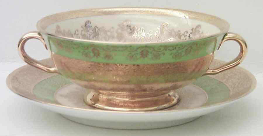 LEM1 Footed Cream Soup Bowl & Saucer Set by Le Mieux-1