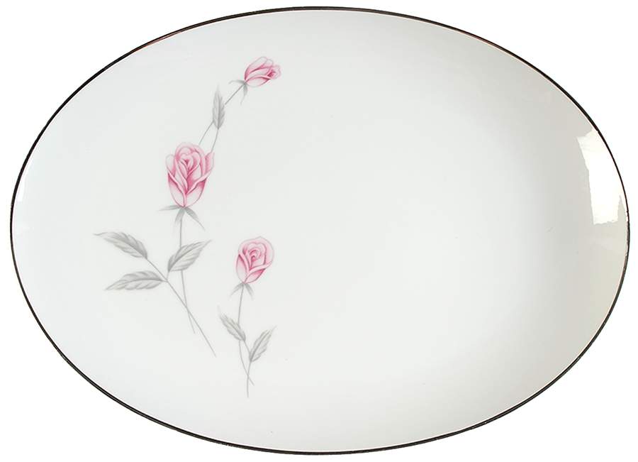 Belle Rose 14" Oval Serving Platter by Lennold-1
