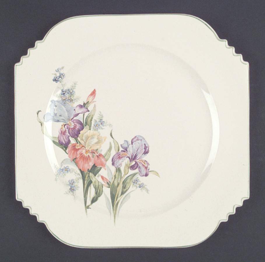 Iris Bouquet Dinner Plate by Leigh Potters-1