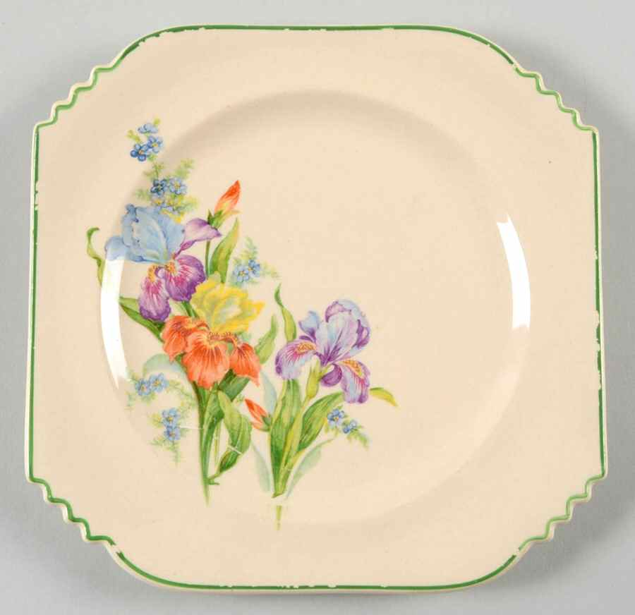 Iris Bouquet Bread & Butter Plate by Leigh Potters-1