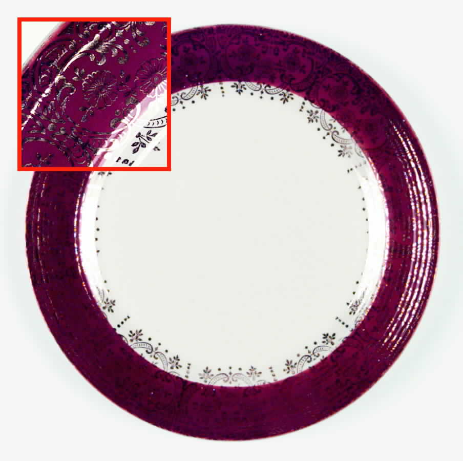 Maroon Emperor Luncheon Plate by Leigh Potters-1
