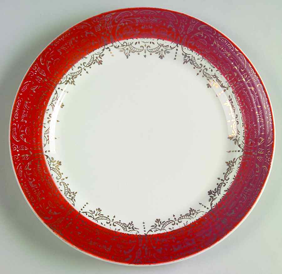 Maroon Emperor Dessert/Pie Plate by Leigh Potters-1