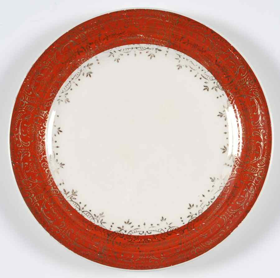 Maroon Emperor Bread & Butter Plate by Leigh Potters-1