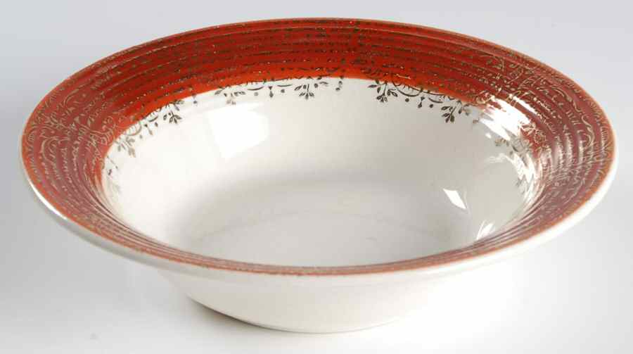 Maroon Emperor Coupe Cereal Bowl by Leigh Potters-1