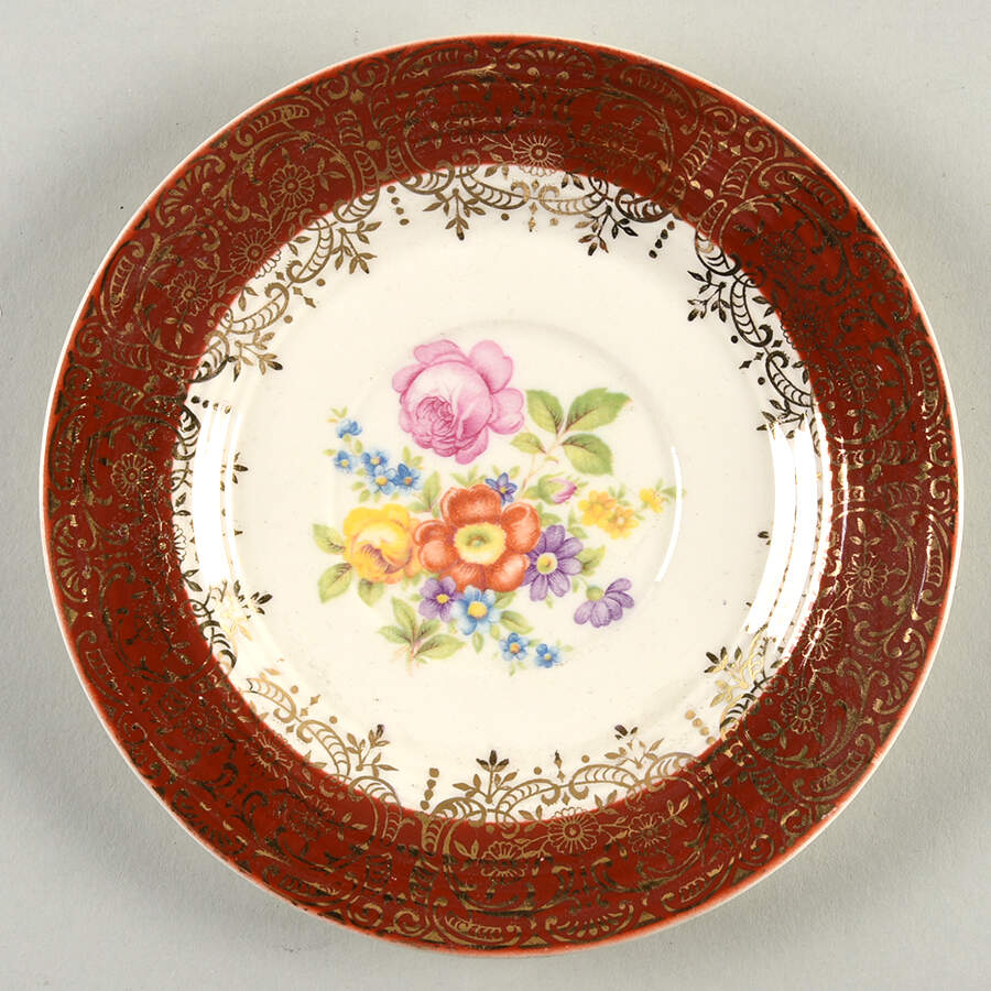 Meissen Rose Saucer by Leigh Potters-1