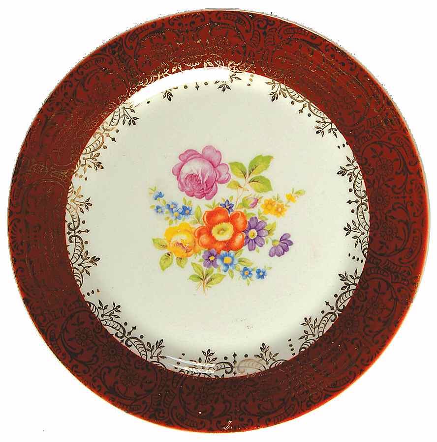 Meissen Rose Bread & Butter Plate by Leigh Potters-1