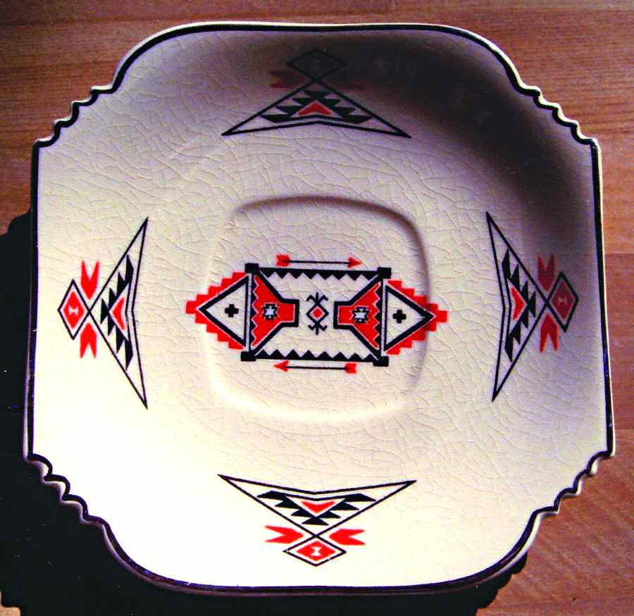 Navajo Motif Saucer by Leigh Potters-1
