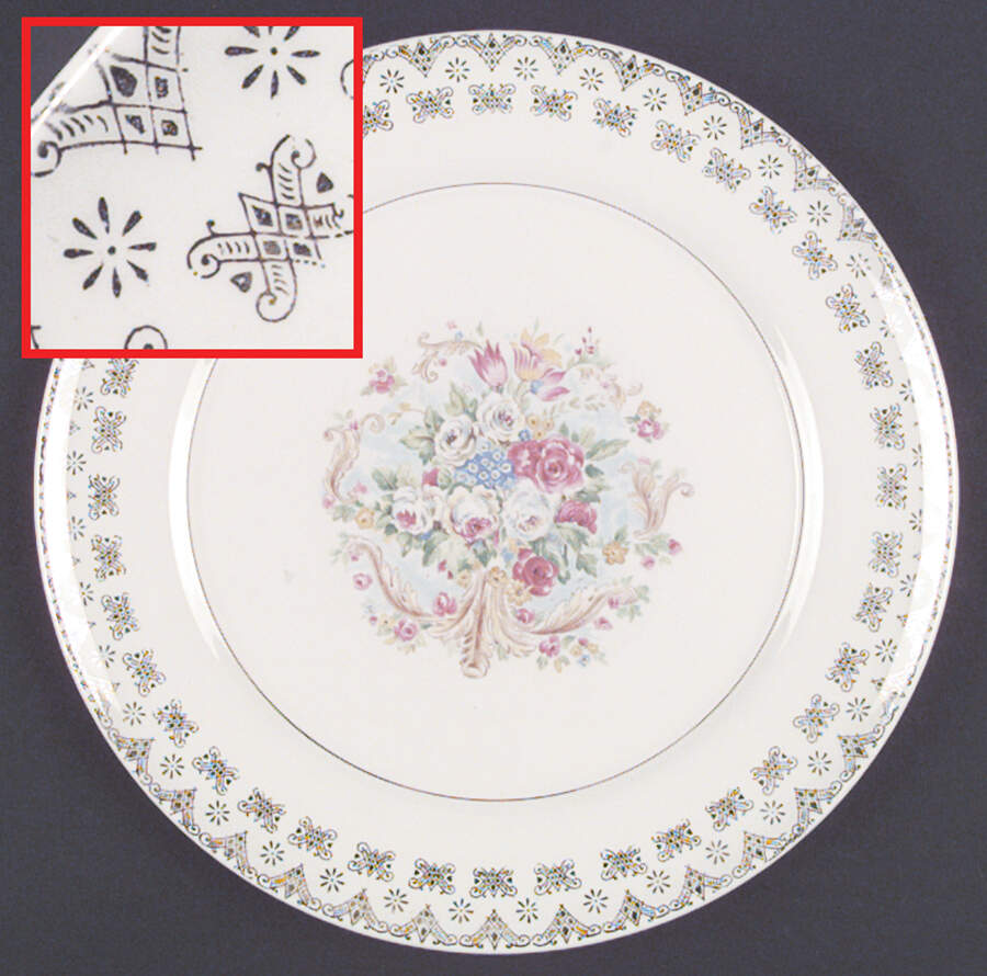 Old Mirror Dinner Plate by Leigh Potters-1