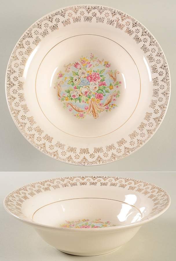 Old Mirror 8" Round Vegetable Bowl by Leigh Potters-1