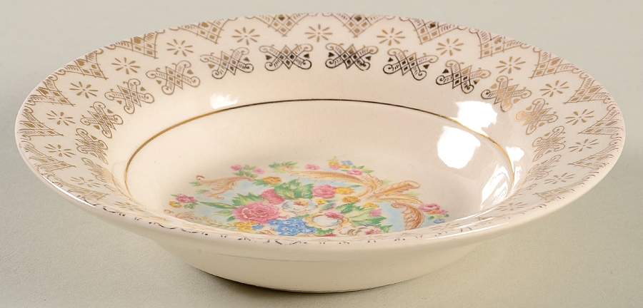 Old Mirror Rim Fruit/Dessert (Sauce) Bowl by Leigh Potters-1