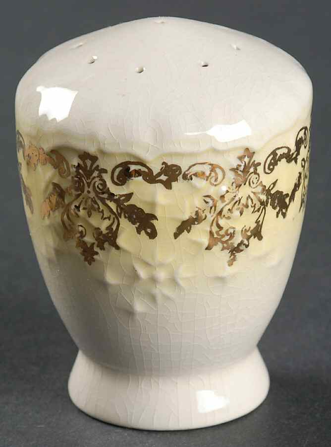 Rose of Sharon Yellow Salt Shaker by Leigh Potters-1