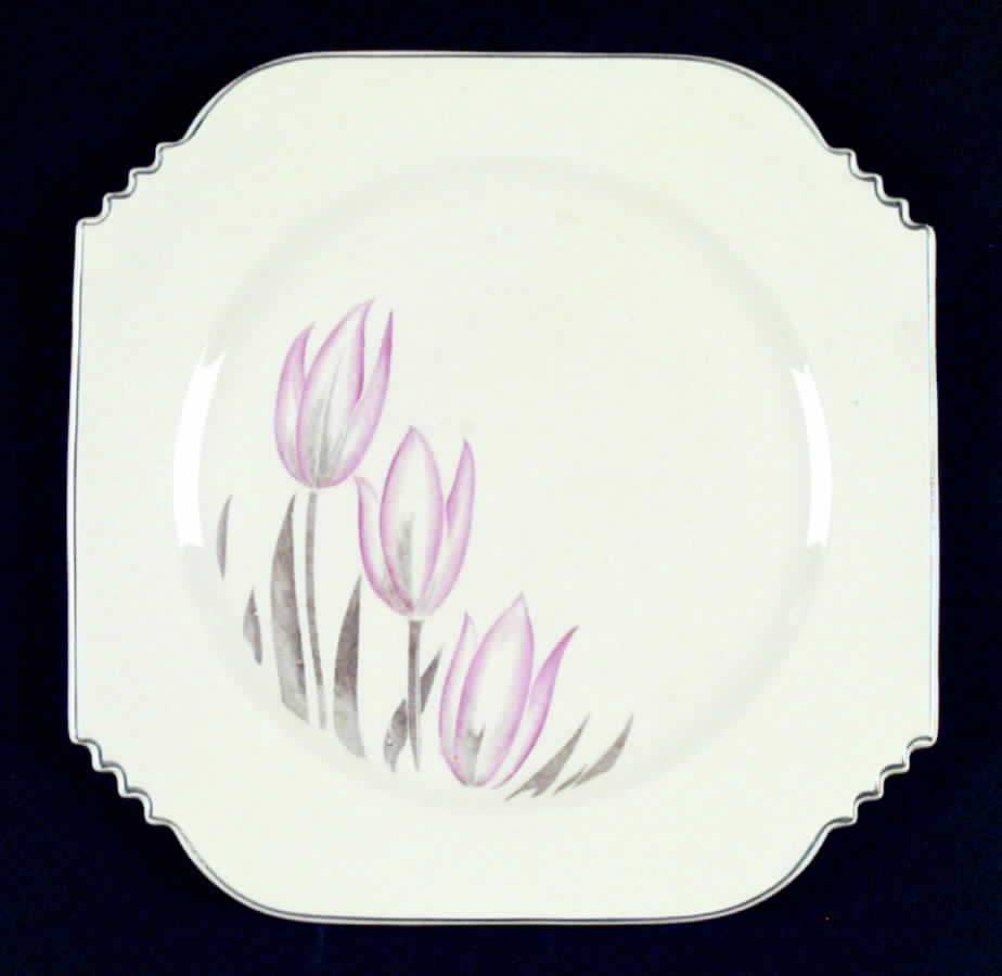 Tulip Square Salad Plate by Leigh Potters-1