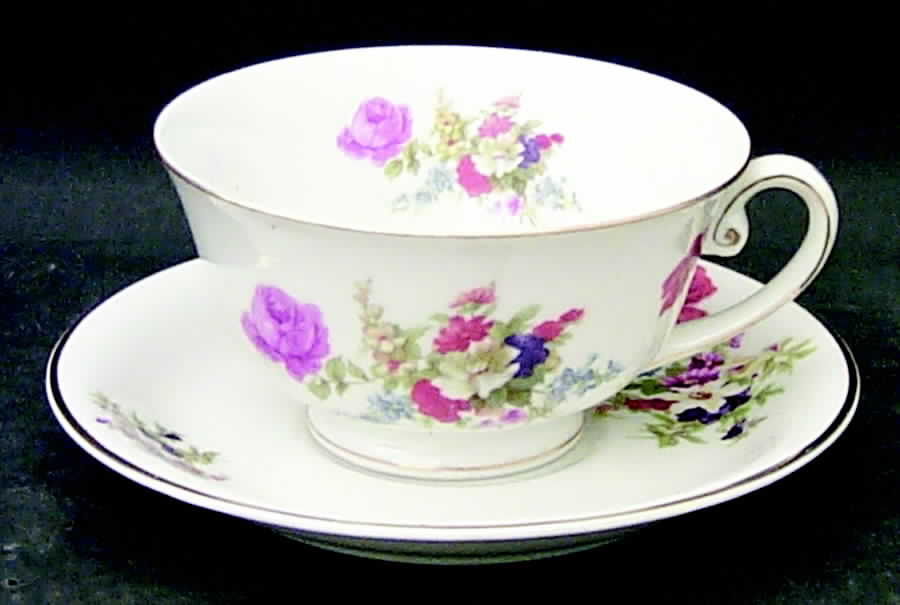 Flora Footed Cup & Saucer Set by Lexington-1