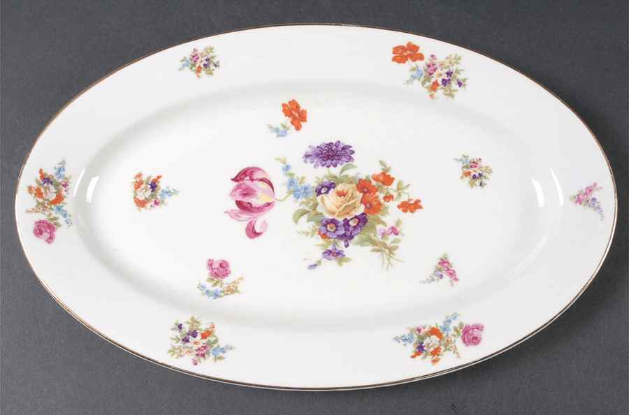 Flora 13" Oval Serving Platter by Lexington-1