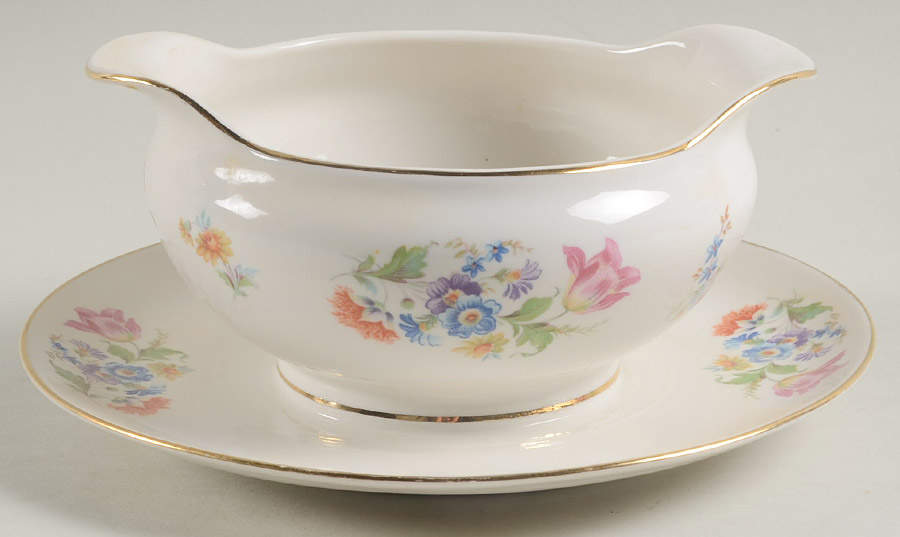 Florella Gravy Boat with Attached Underplate by Lexington-1