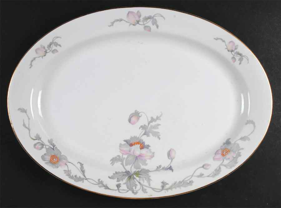 Pastelle (White Background) 16" Oval Serving Platter by Lexington-1
