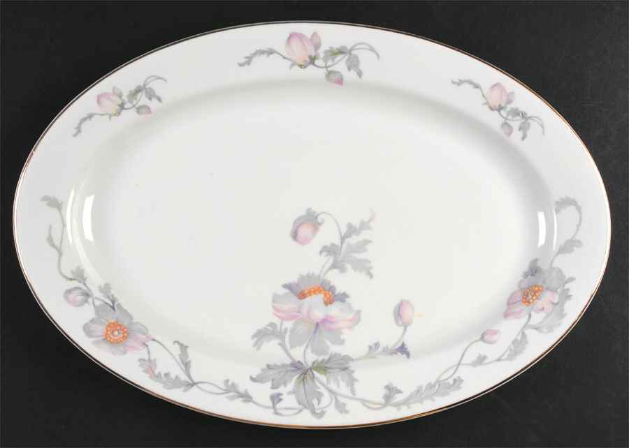 Pastelle (White Background) 15" Oval Serving Platter by Lexington-1