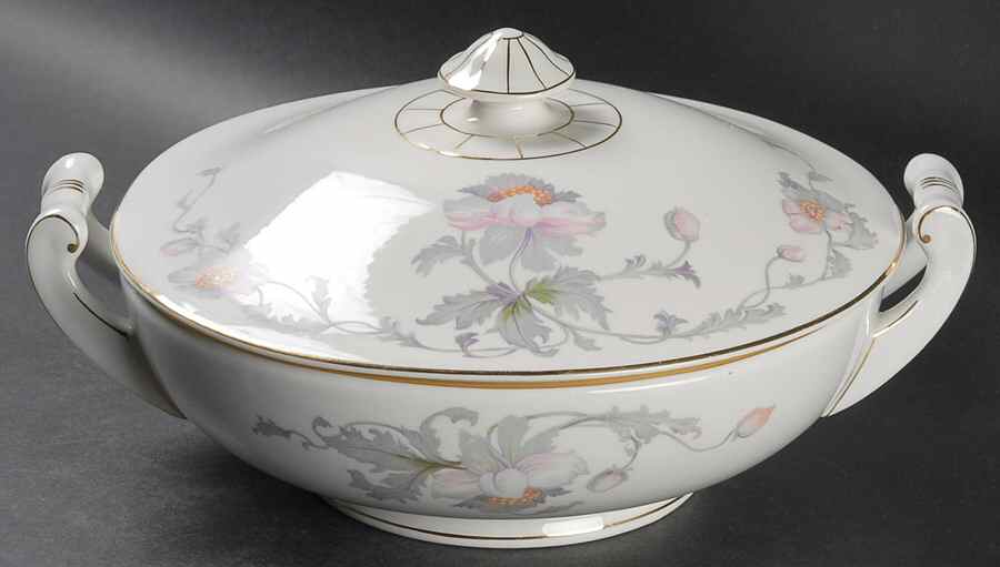 Pastelle (White Background) Round Covered Vegetable by Lexington-1