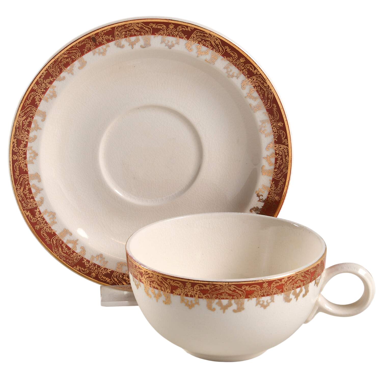 Ambassador Persian Flat Cup & Saucer Set by Limoges-American-1