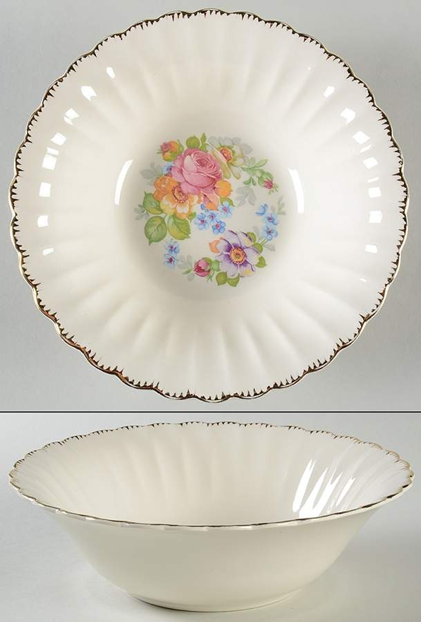 American Rose 8" Round Vegetable Bowl by Limoges-American-1