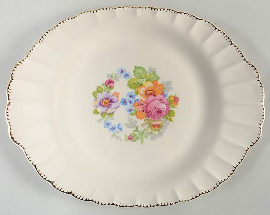 American Rose 11" Oval Serving Platter by Limoges-American-1