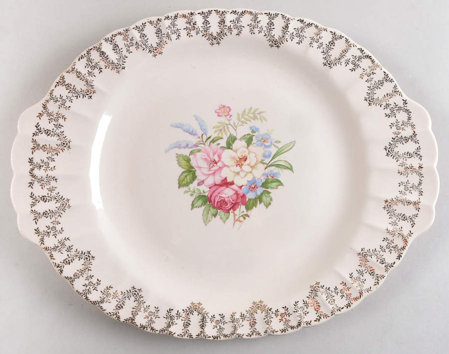 Arcadia 13" Oval Serving Platter by Limoges-American-1
