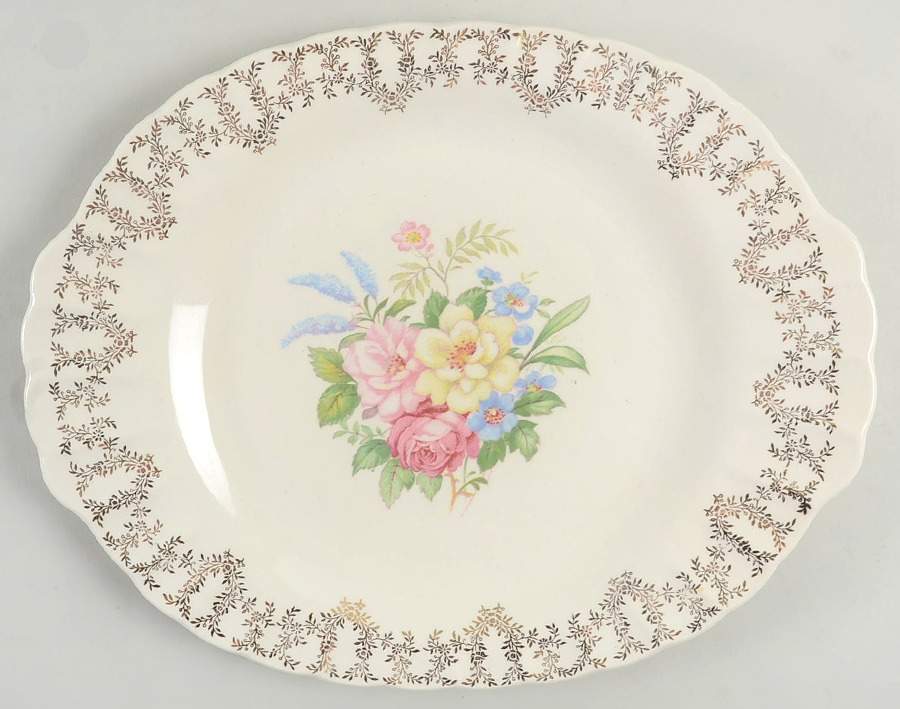 Arcadia 12" Oval Serving Platter by Limoges-American-1