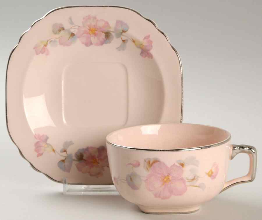 Bel Clare Flat Cup & Saucer Set by Limoges-American-1